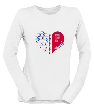 Portsmouth Patriots Heart Band Women's Premium LS T-Shirt