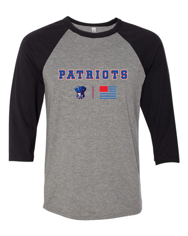 Southwest Patriots Team Colors Flag Women's Baseball T-Shirt