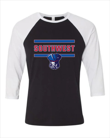 Southwest Patriots Mascot #4 Men's Baseball T-Shirt