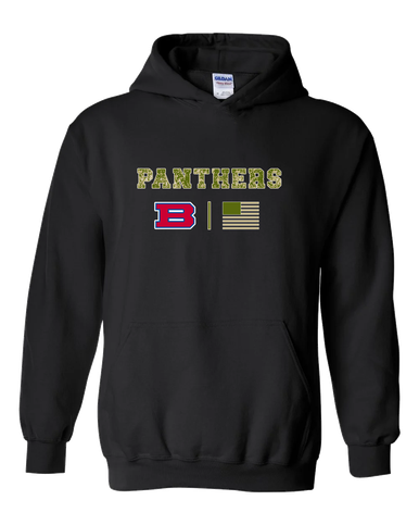Bartlett Panthers Camo Flag Men's Hoodie