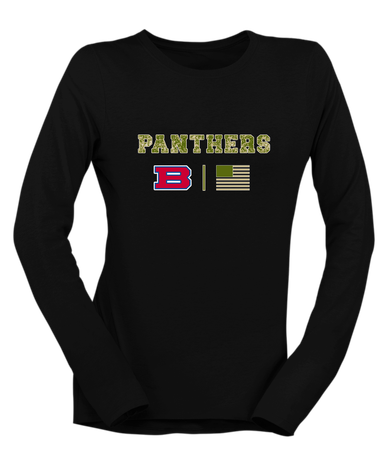 Bartlett Panthers Camo Flag Women's Premium LS T-Shirt