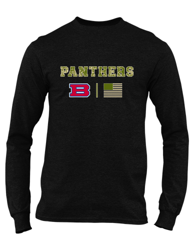 Bartlett Panthers Camo Flag Men's LS T-Shirt