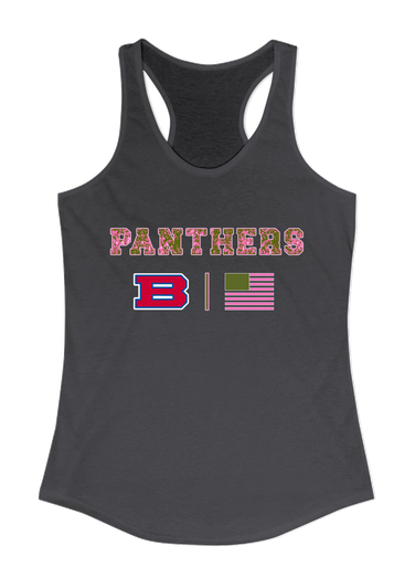 Bartlett Panthers Pink Camo Flag Women's Tank Top
