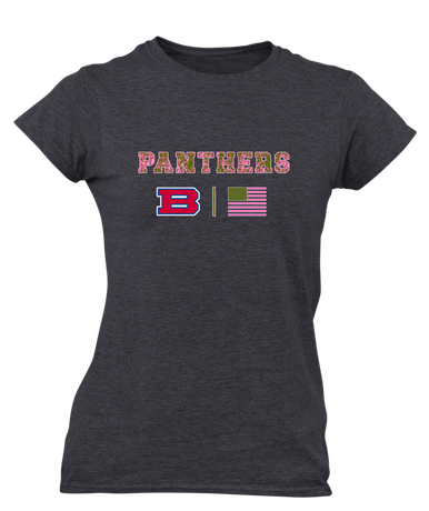 Bartlett Panthers Pink Camo Flag Women's Premium SS T-Shirt