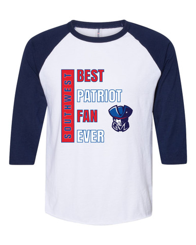 Southwest Patriots Best Patriot Fan Men's Baseball T-Shirt
