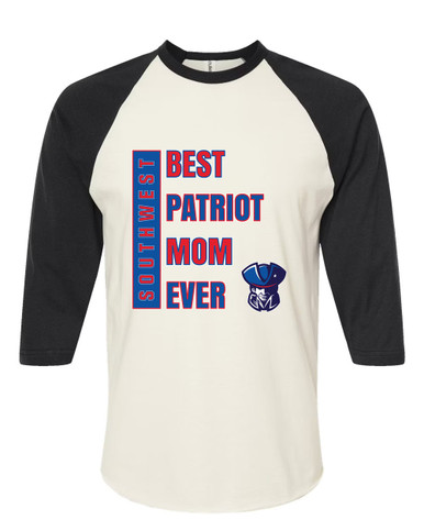 Southwest Patriots Best Patriot Mom Women's Baseball T-Shirt