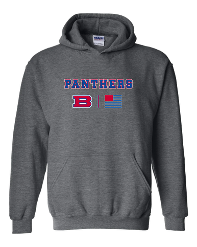 Bartlett Panthers Team Colors Flag Men's Hoodie