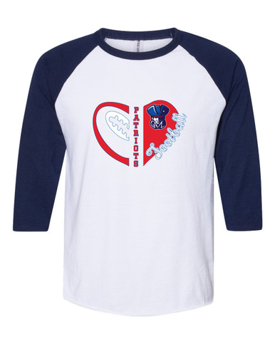 Southwest Patriots Heart Football Women's Baseball T-Shirt