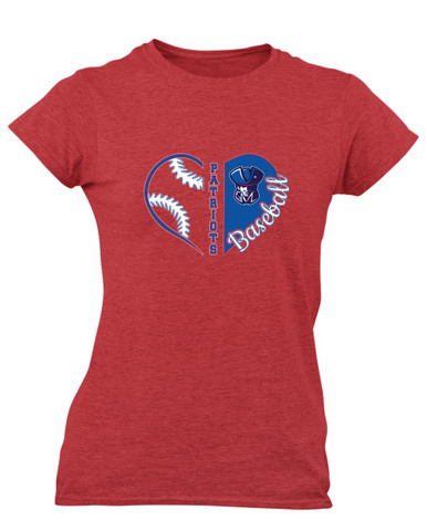 Southwest Patriots Heart Baseball Women's SS T-Shirt