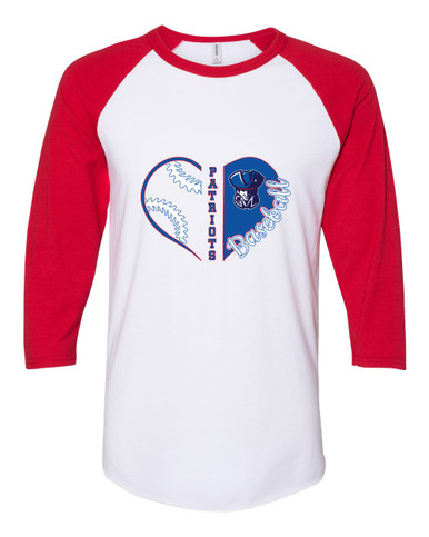 Southwest Patriots Heart Baseball Women's Baseball T-Shirt