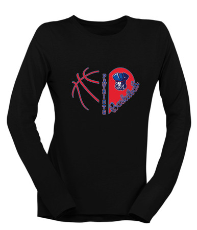 Southwest Patriots Heart Basketball Women's LS T-Shirt