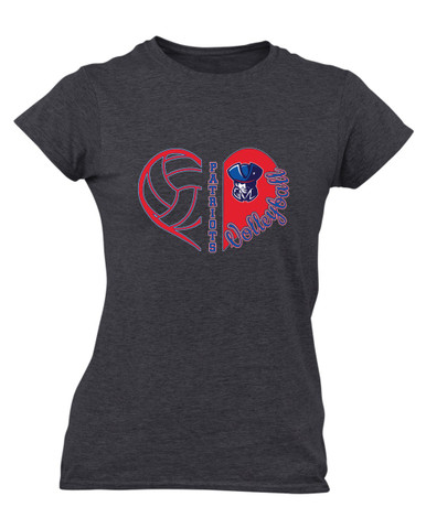 Southwest Patriots Heart Volleyball Women's SS T-Shirt