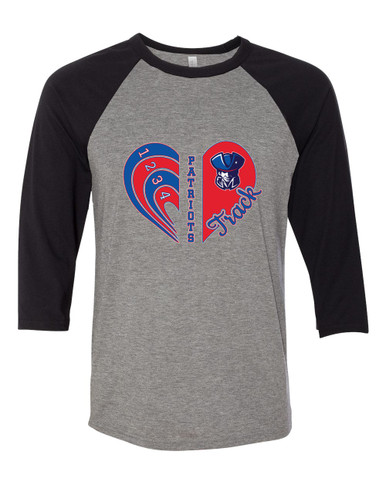 Southwest Patriots Heart Track Women's Baseball T-Shirt