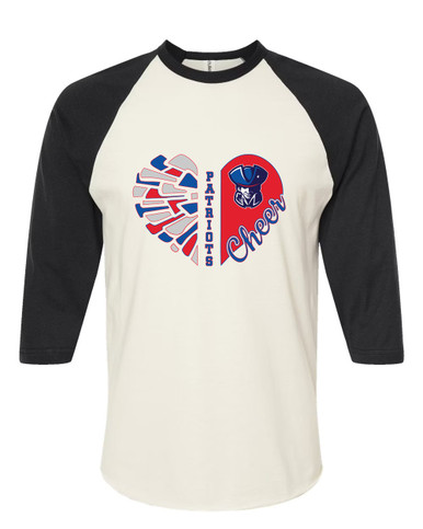 Southwest Patriots Heart Cheer Women's Baseball T-Shirt