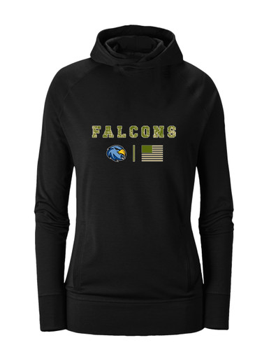 Prosser Falcons Camo Flag Women's Hoodie