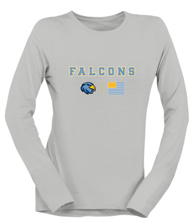 Prosser Falcons Team Colors Flag Women's Premium LS T-Shirt