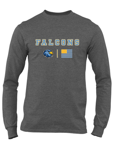 Prosser Falcons Team Colors Flag Men's LS T-Shirt