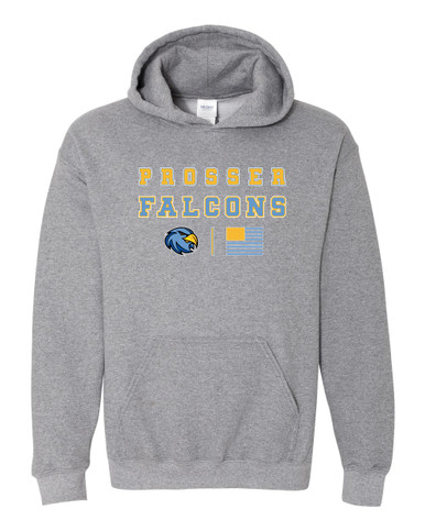 Prosser Falcons Spirit Flag Men's Hoodie