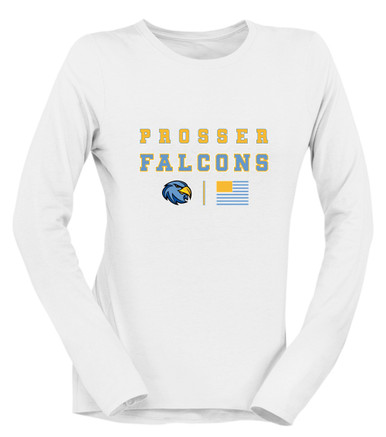 Prosser Falcons Spirit Flag Women's Premium LS T-Shirt