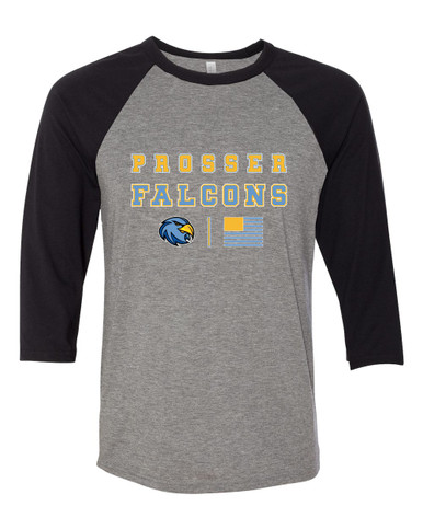 Prosser Falcons Spirit Flag Men's Baseball T-Shirt