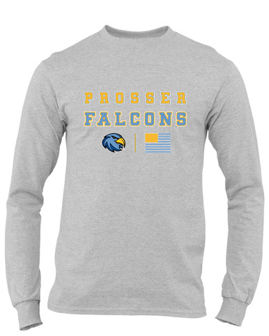 Prosser Falcons Spirit Flag Men's LS T-Shirt