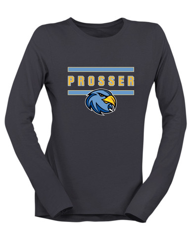 Prosser Falcons Mascot #4 Women's LS T-Shirt