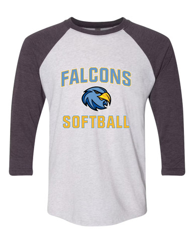 Prosser Falcons Softball #1 Women's Baseball T-Shirt