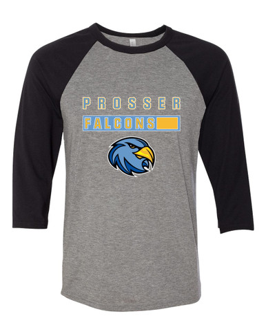 Prosser Falcons Mascot #7 Women's Baseball T-Shirt