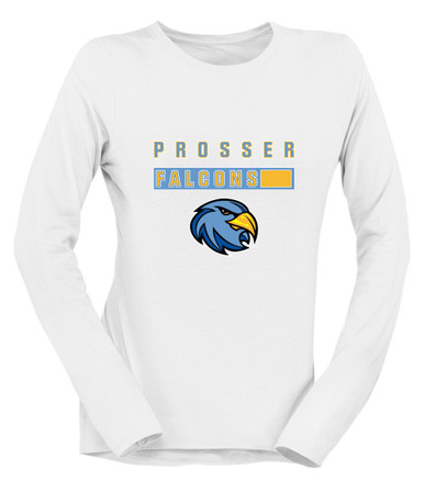 Prosser Falcons Mascot #7 Women's LS T-Shirt