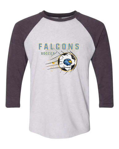 Prosser Falcons Soccer #2 Women's Baseball T-Shirt