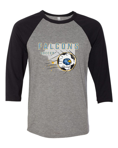 Prosser Falcons Soccer #2 Men's Baseball T-Shirt