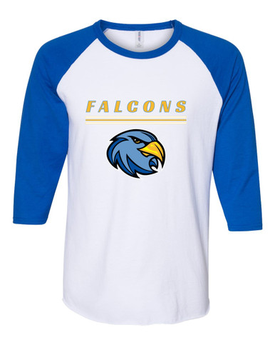 Prosser Falcons Mascot #8 Women's Baseball T-Shirt
