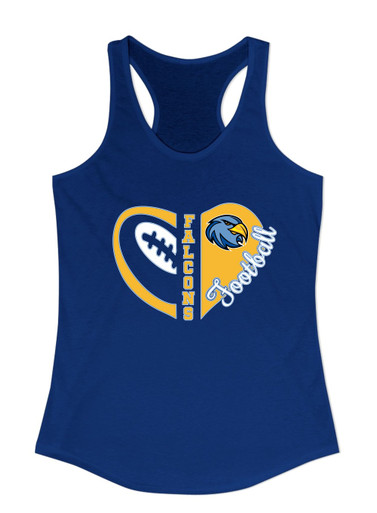 Prosser Falcons Heart Football Women's Tank Top
