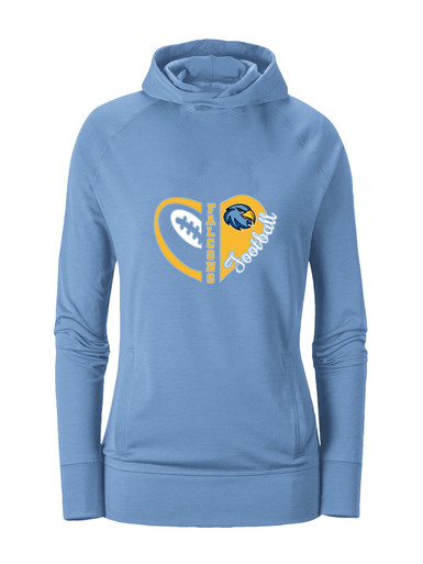 Prosser Falcons Heart Football Women's Hoodie