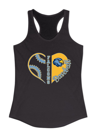 Prosser Falcons Heart Baseball Women's Tank Top