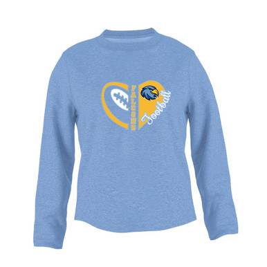 Prosser Falcons Heart Football Women's Sweatshirt