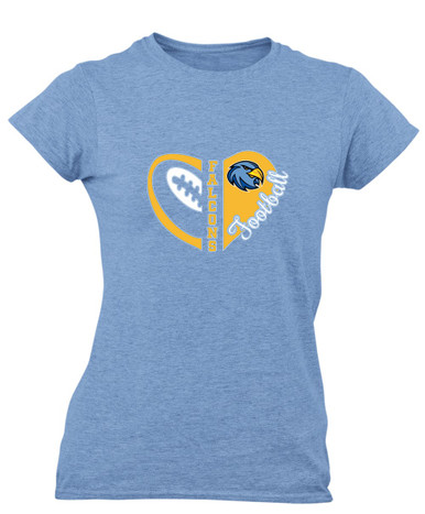 Prosser Falcons Heart Football Women's SS T-Shirt