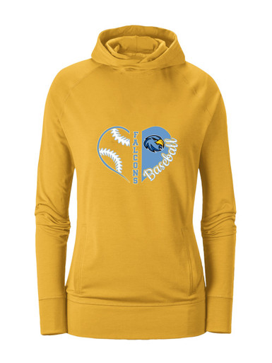 Prosser Falcons Heart Baseball Women's Hoodie
