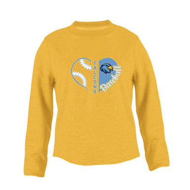 Prosser Falcons Heart Baseball Women's Sweatshirt