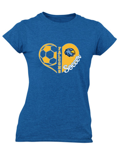 Prosser Falcons Heart Soccer Women's SS T-Shirt