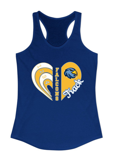 Prosser Falcons Heart Track Women's Tank Top