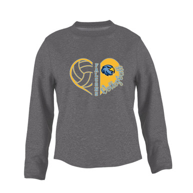 Prosser Falcons Heart Volleyball Women's Sweatshirt