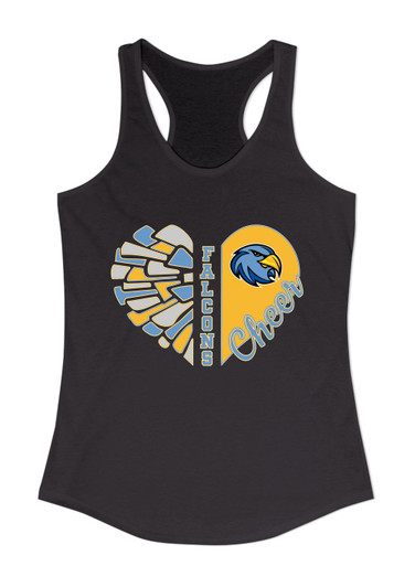 Prosser Falcons Heart Cheer Women's Tank Top