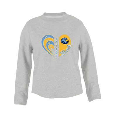 Prosser Falcons Heart Track Women's Sweatshirt