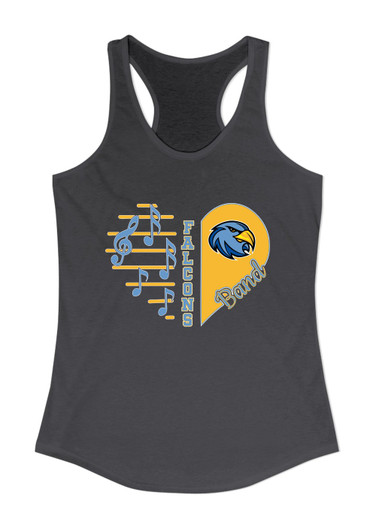 Prosser Falcons Heart Band Women's Tank Top