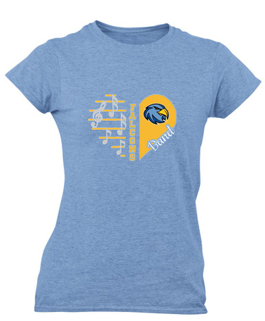 Prosser Falcons Heart Band Women's SS T-Shirt