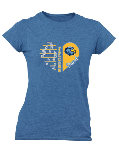 Prosser Falcons Heart Band Women's Premium SS T-Shirt