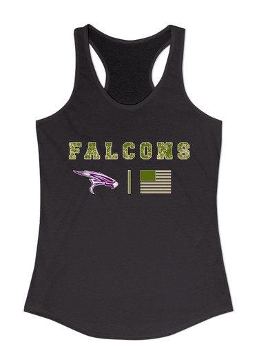Eastlake Falcons Camo Flag Women's Tank Top