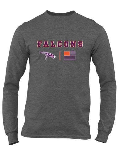 Eastlake Falcons Team Colors Flag Men's Premium LS T-Shirt
