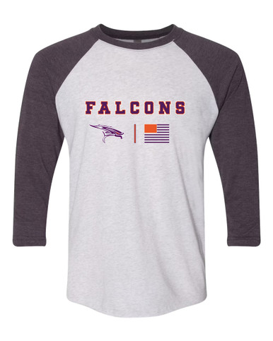 Eastlake Falcons Team Colors Flag Men's Baseball T-Shirt